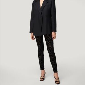 Rouje Black Velvet Printed Leggings